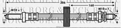 BORG & BECK bbh6142 -  Тормозной шланг